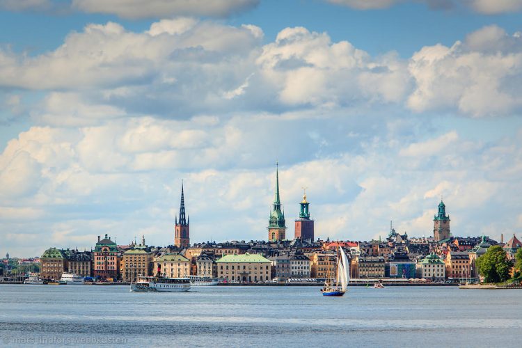 Gamla stan i Stockholm vy från vattnet